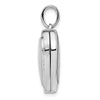 Sterling Silver Rhodium-plated CZ 23mm Heart Locket