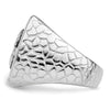 Brilliant Embers Sterling Silver Rhodium-plated 62 Stone Black Micro Pav‚ CZ Fleur De Lis Men's Ring