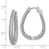 Sterling Silver Teardrop CZ Hinged Hoops