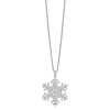 Brilliant Embers Sterling Silver Rhodium-plated 205 Stone 18 inch Micro Pav‚ CZ Snowflake Necklace with 2 Inch Extender