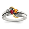 Birthstone and Diamond Mother's Ring Semi-Mount