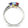 Birthstone and Diamond Mother's Ring Semi-Mount