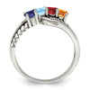 Birthstone and Diamond Mother's Ring Semi-Mount