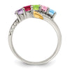 Birthstone and Diamond Mother's Ring Semi-Mount