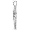 Sterling Silver Rhodium-plated CZ Cross Pendant