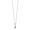 White Night Sterling Silver Rhodium-plated Black and White Diamond 18 Inch Necklace with 2 Inch Extender