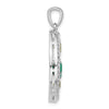 Sterling Silver Gemstone Circle Pendant