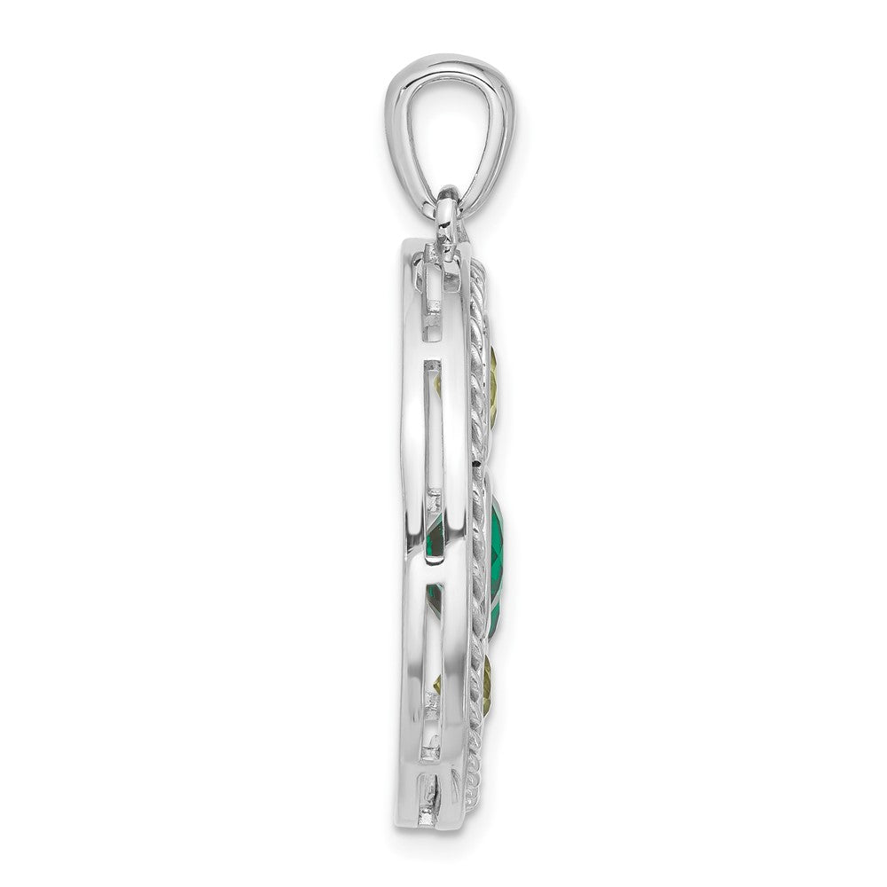 Sterling Silver Gemstone Circle Pendant