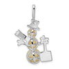 Sterling Silver FW Cultured Pearl Snowman Pendant