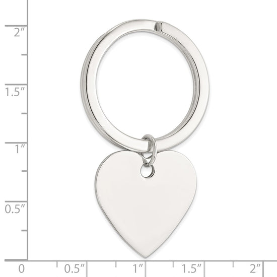 Sterling Silver Heart Key Ring