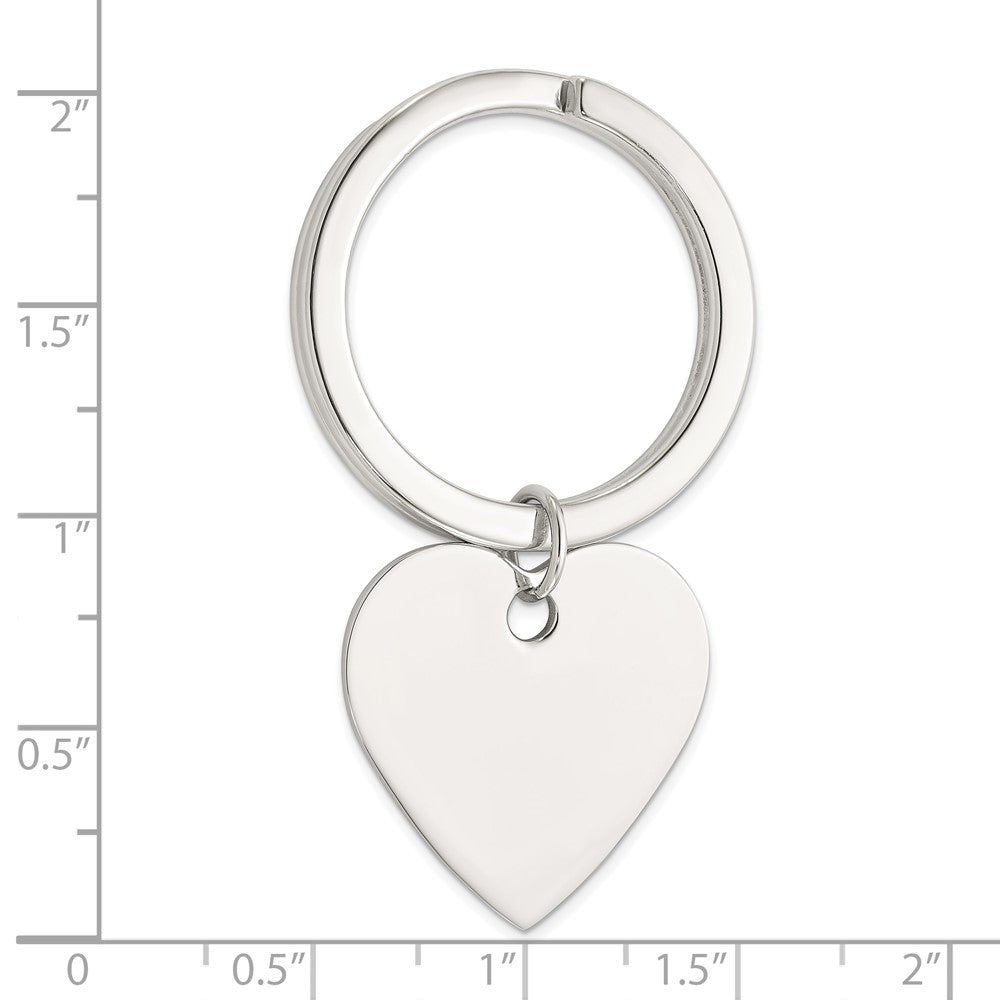 Sterling Silver Heart Key Ring