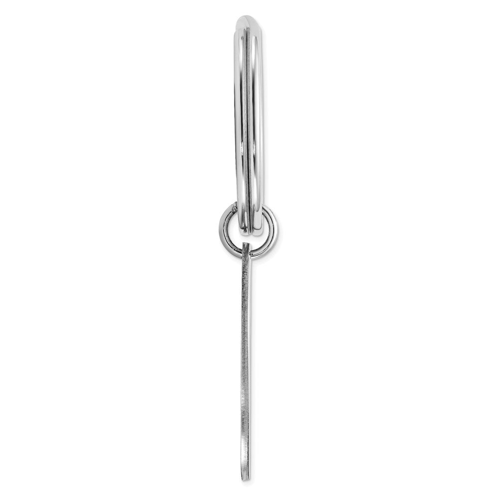 Sterling Silver Oval Key Ring