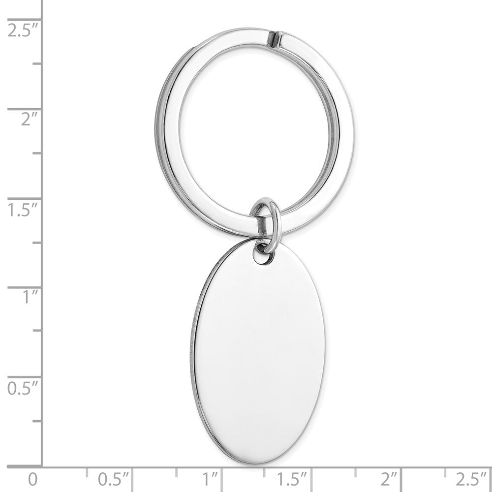 Sterling Silver Oval Key Ring