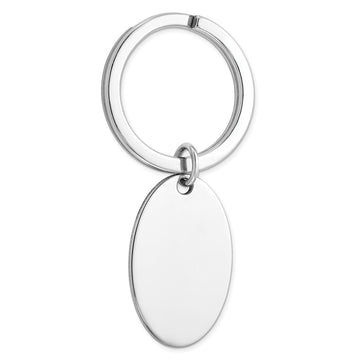 Sterling Silver Oval Key Ring