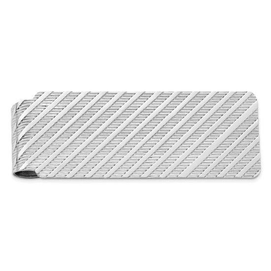 Sterling Silver Rhodium-plated Money Clip