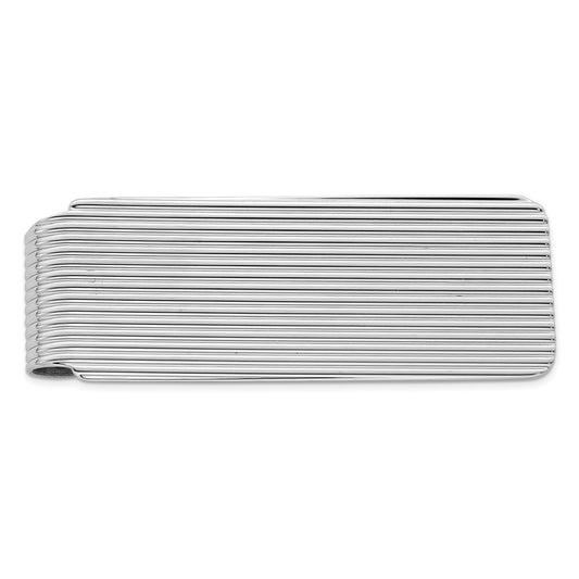 Sterling Silver Rhodium-plated Money Clip