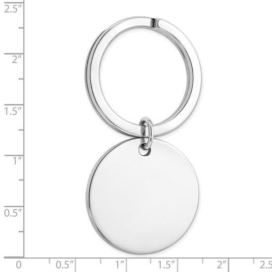 Sterling Silver Rhodium-plated Key Ring