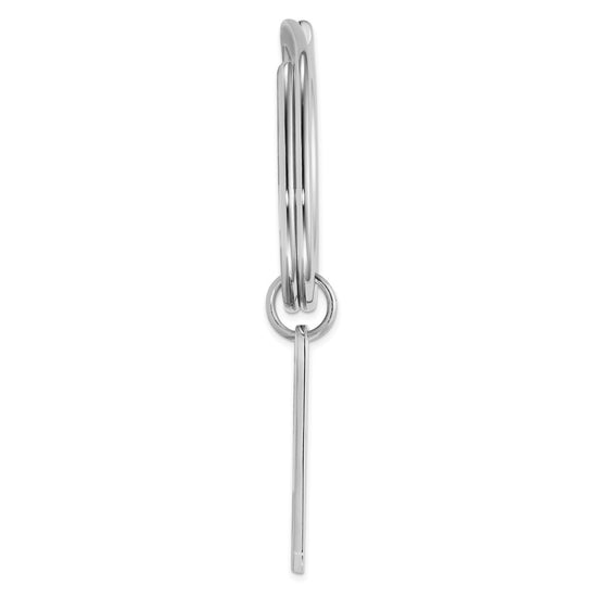 Sterling Silver Rhodium-plated Key Ring