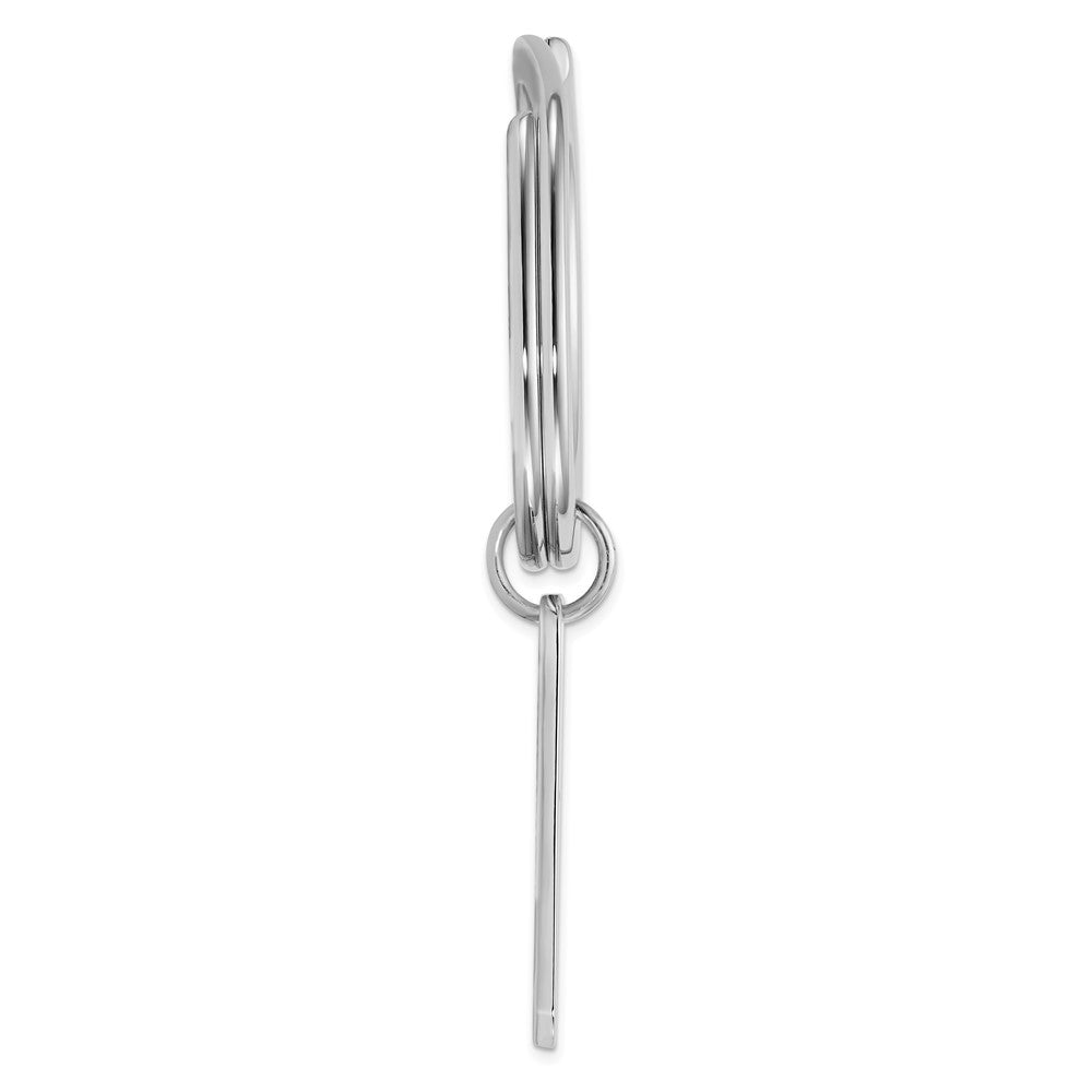 Sterling Silver Rhodium-plated Key Ring