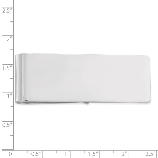 Sterling Silver Rhodium-plated Money Clip