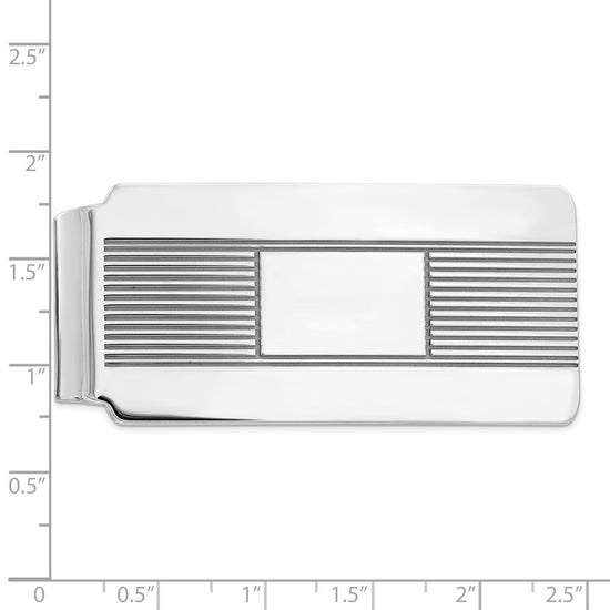 Sterling Silver Rhodium-plated Money Clip