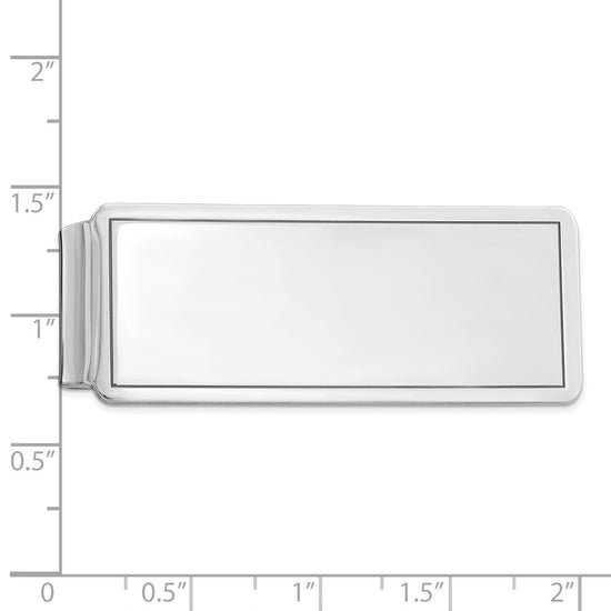 Sterling Silver Rhodium-plated Money Clip