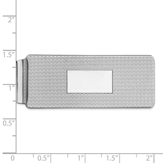Sterling Silver Rhodium-plated Money Clip