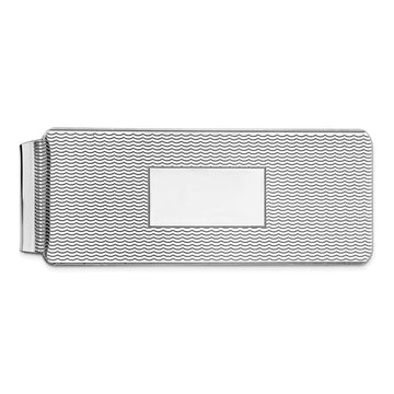 Sterling Silver Rhodium-plated Money Clip