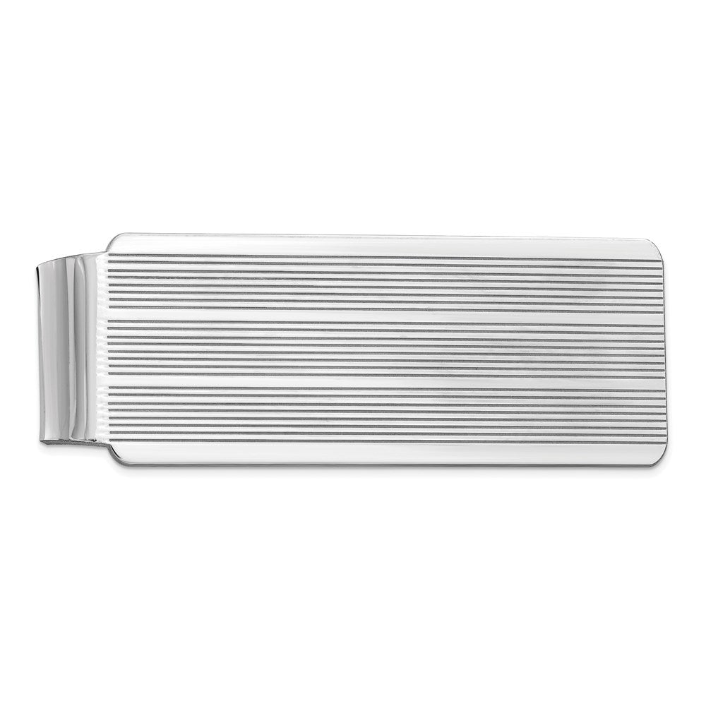 Sterling Silver Rhodium-plated Money Clip