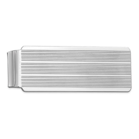 Sterling Silver Rhodium-plated Money Clip