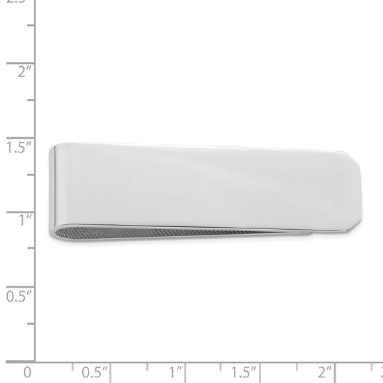 Sterling Silver Rhodium Plated Money Clip