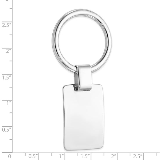 Sterling Silver Rhodium Plated Key Chain