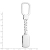 Sterling Silver Rhodium Plated Key Chain
