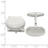 Sterling Silver Oval Locket Cufflinks