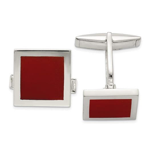 Sterling Silver Gemstone Cuff Link