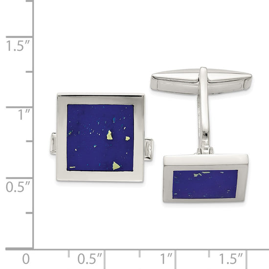 Sterling Silver Gemstone Cuff Link