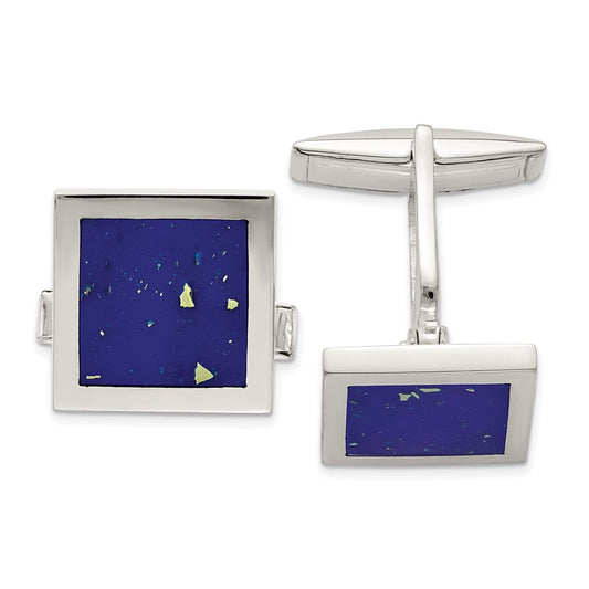 Sterling Silver Gemstone Cuff Link