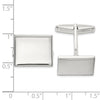 Sterling Silver Polished Rectangle Cuff Links