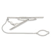 Sterling Silver Polished w/Tie Chain Tie Bar