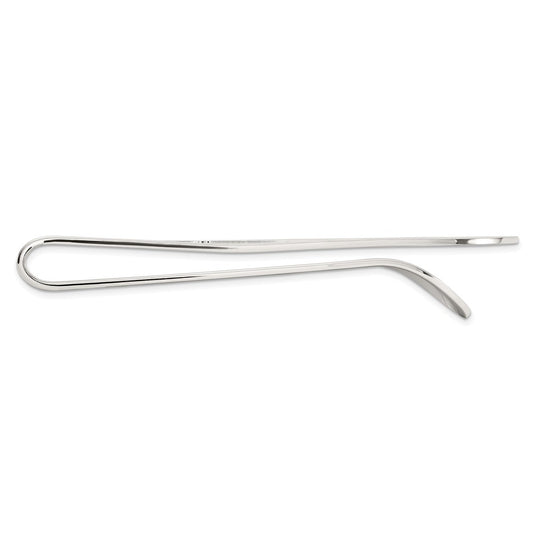 Sterling Silver Rhodium-plated Polished Money Clip