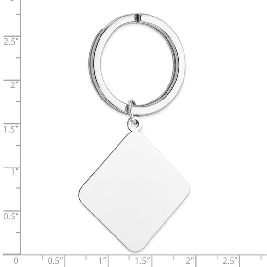Sterling Silver Rhodium-plated Key Chain