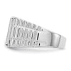 Sterling Silver Rhodium-plated Men's Onyx Ring