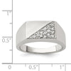 Sterling Silver Rhodium Plated Men's CZ Fashion Ring