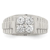 Sterling Silver Rhodium-plated CZ Fashion Ring