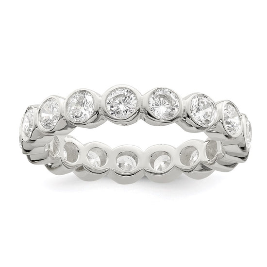Sterling Silver CZ Band