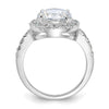 Sterling Silver Rhodium-plated CZ Ring