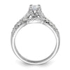 Sterling Silver Rhodium-plated 2-Piece CZ Wedding Set Ring