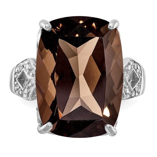 Sterling Silver Gemstone & Diamond Rings
