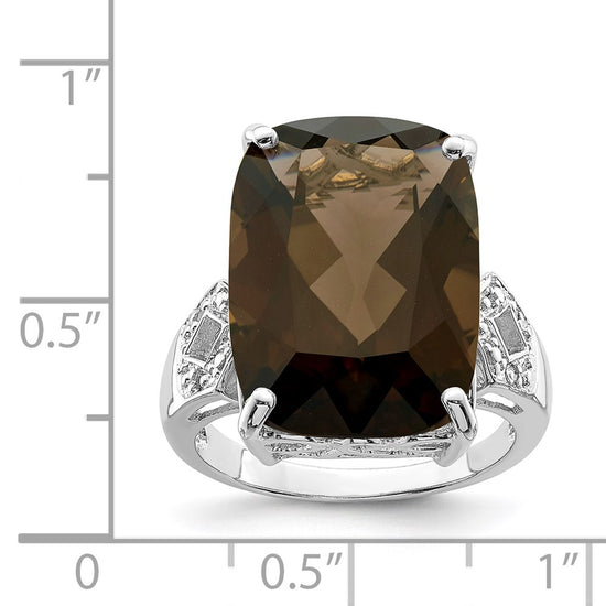 Sterling Silver Gemstone & Diamond Rings