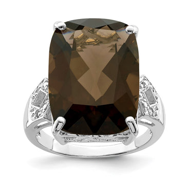 Sterling Silver Gemstone & Diamond Rings